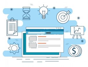 Digital marketing tools and AI concepts for SME growth and success.